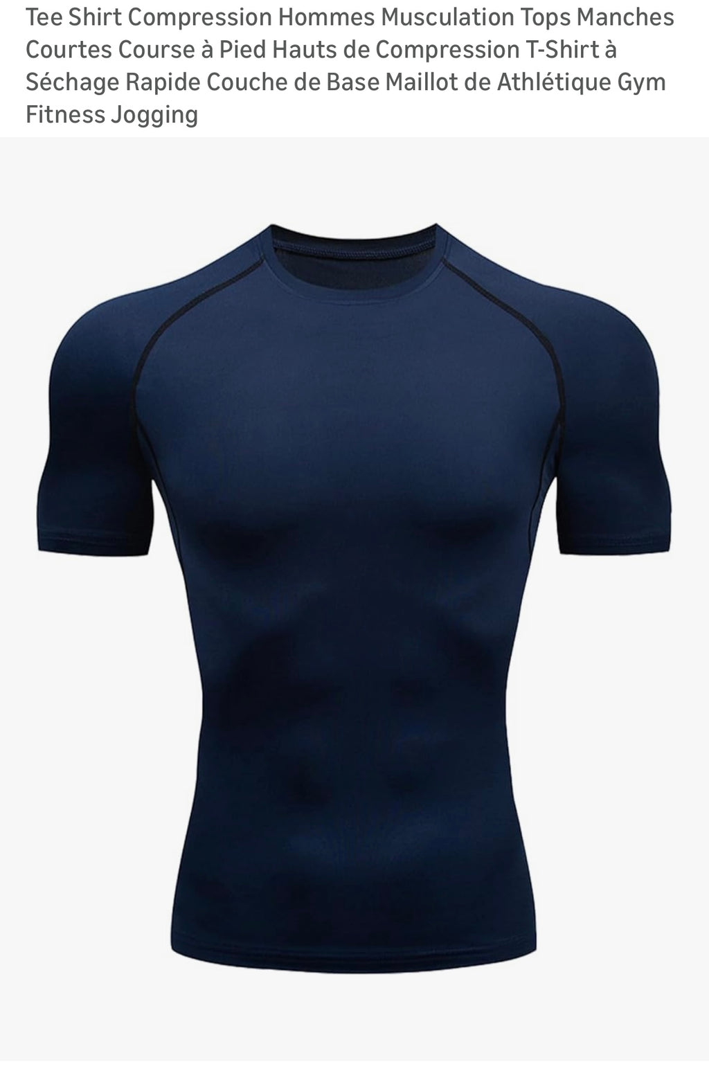 T-Shirt Compression Hommes Musculation