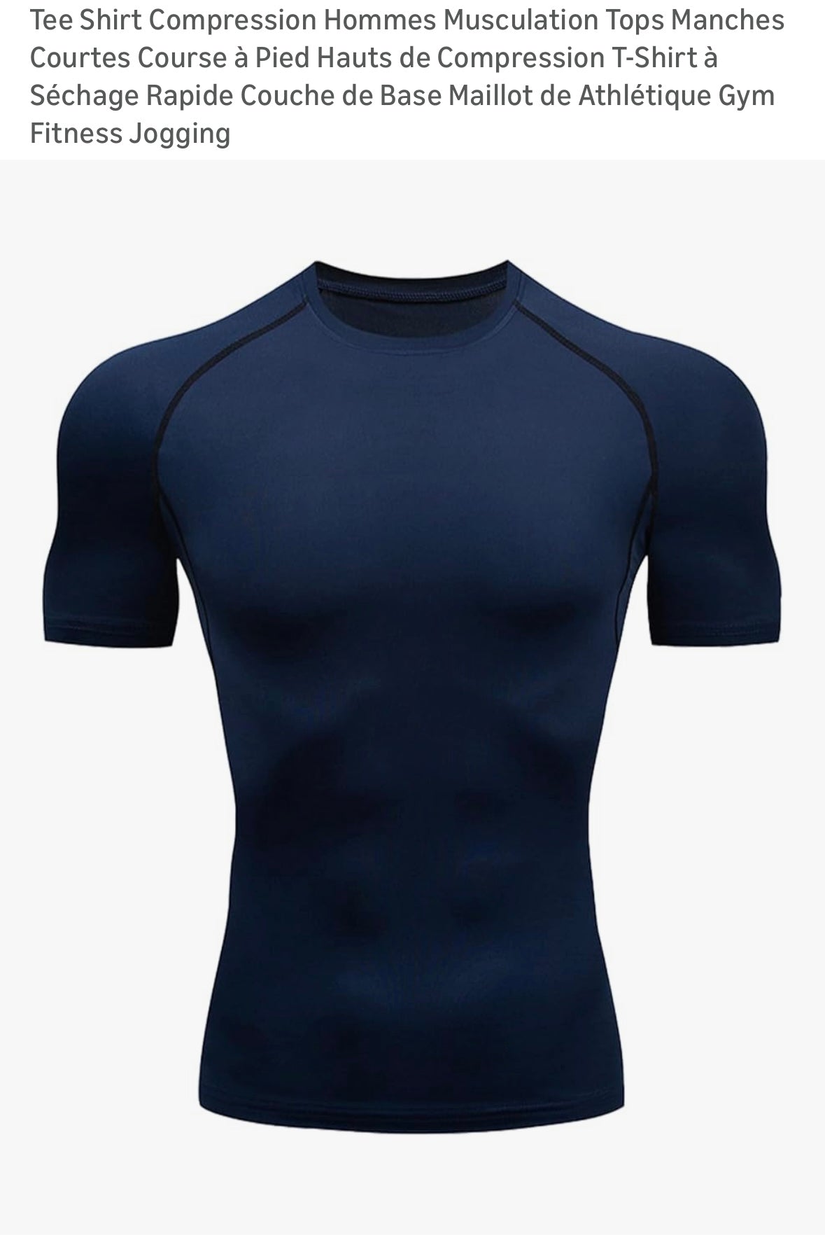 T-Shirt Compression Hommes Musculation