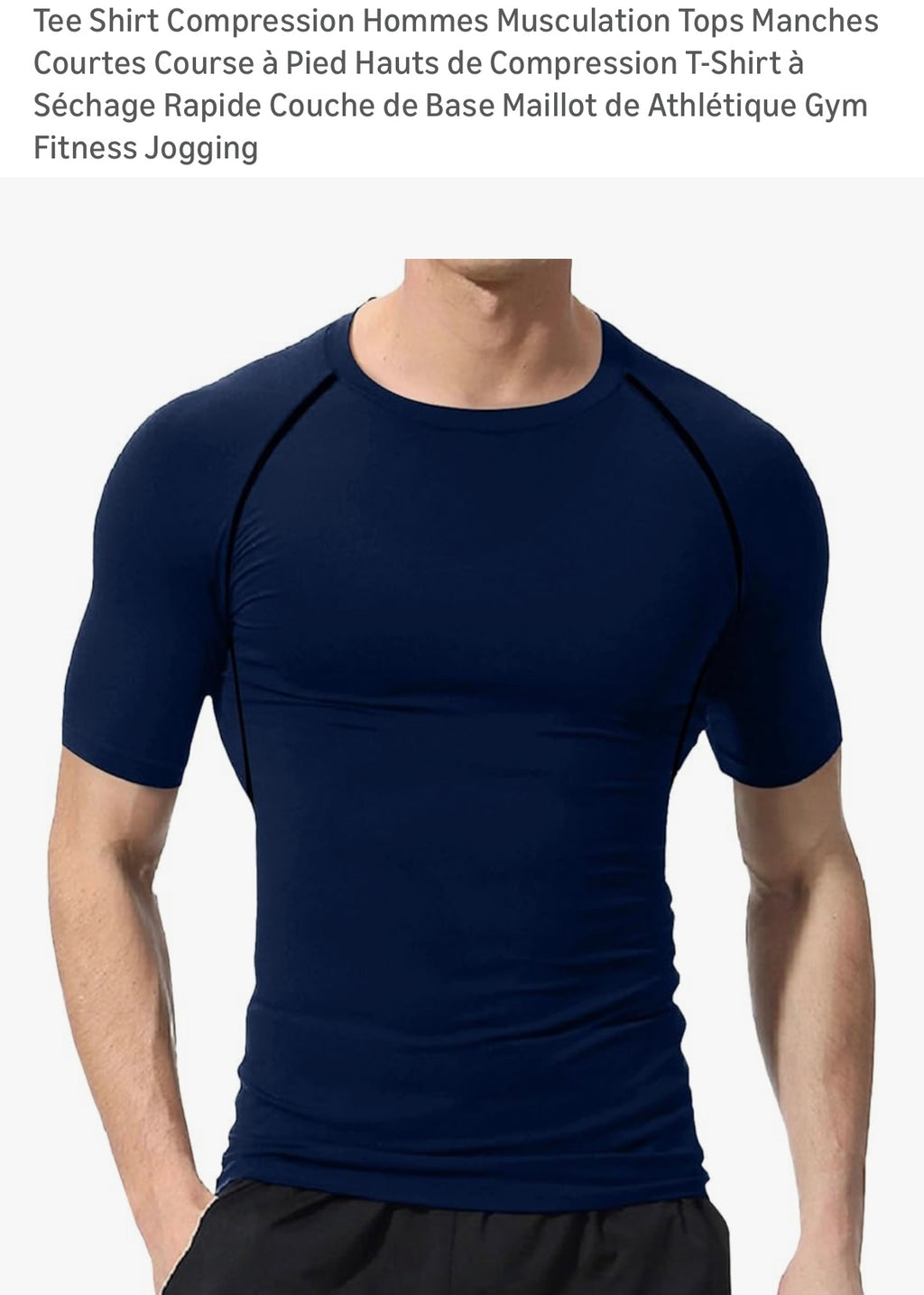 T-Shirt Compression Hommes Musculation