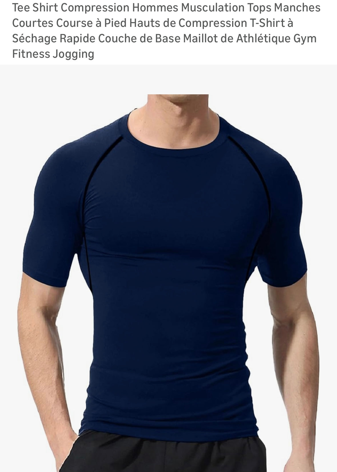 T-Shirt Compression Hommes Musculation