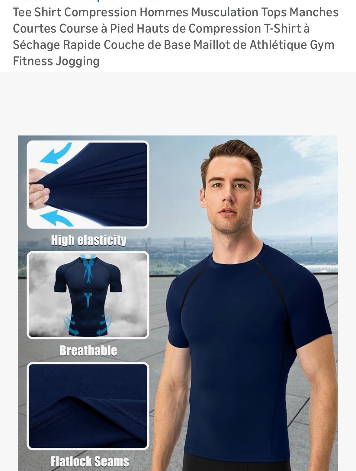T-Shirt Compression Hommes Musculation