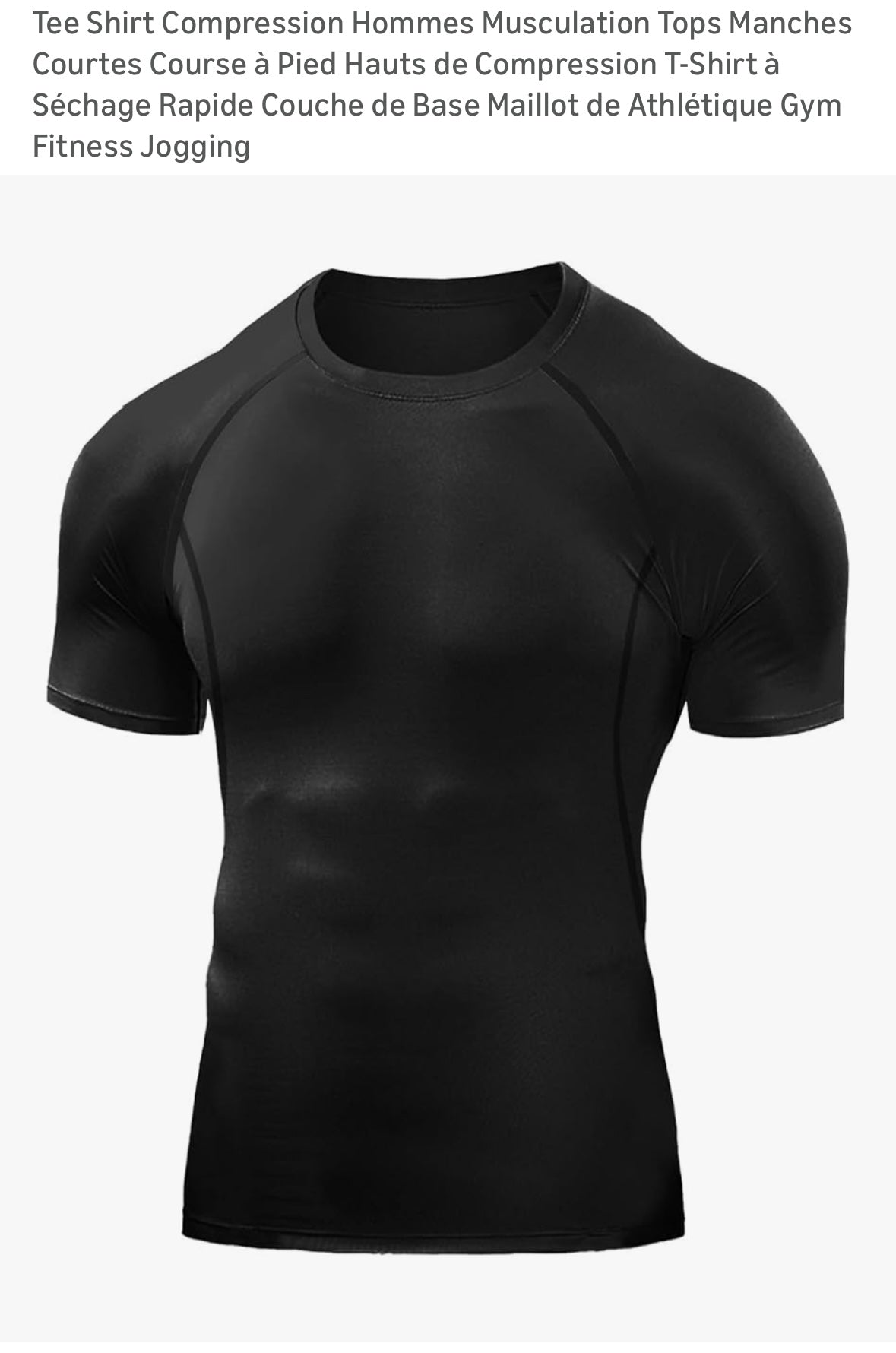 T-Shirt Compression Hommes Musculation