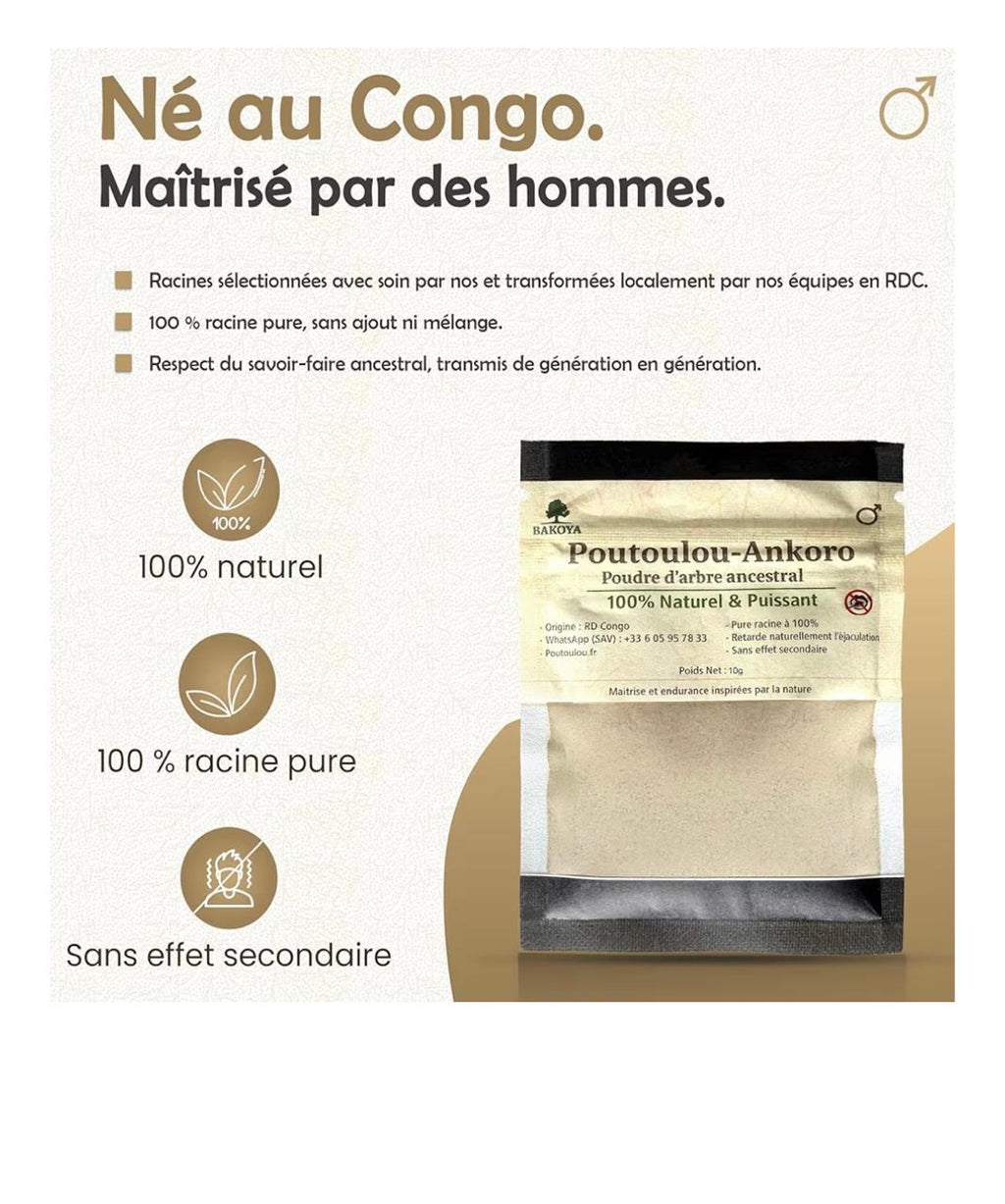 Poutoulou 100% Naturel du Congo 10 grammes utilisable plus de 10 fois